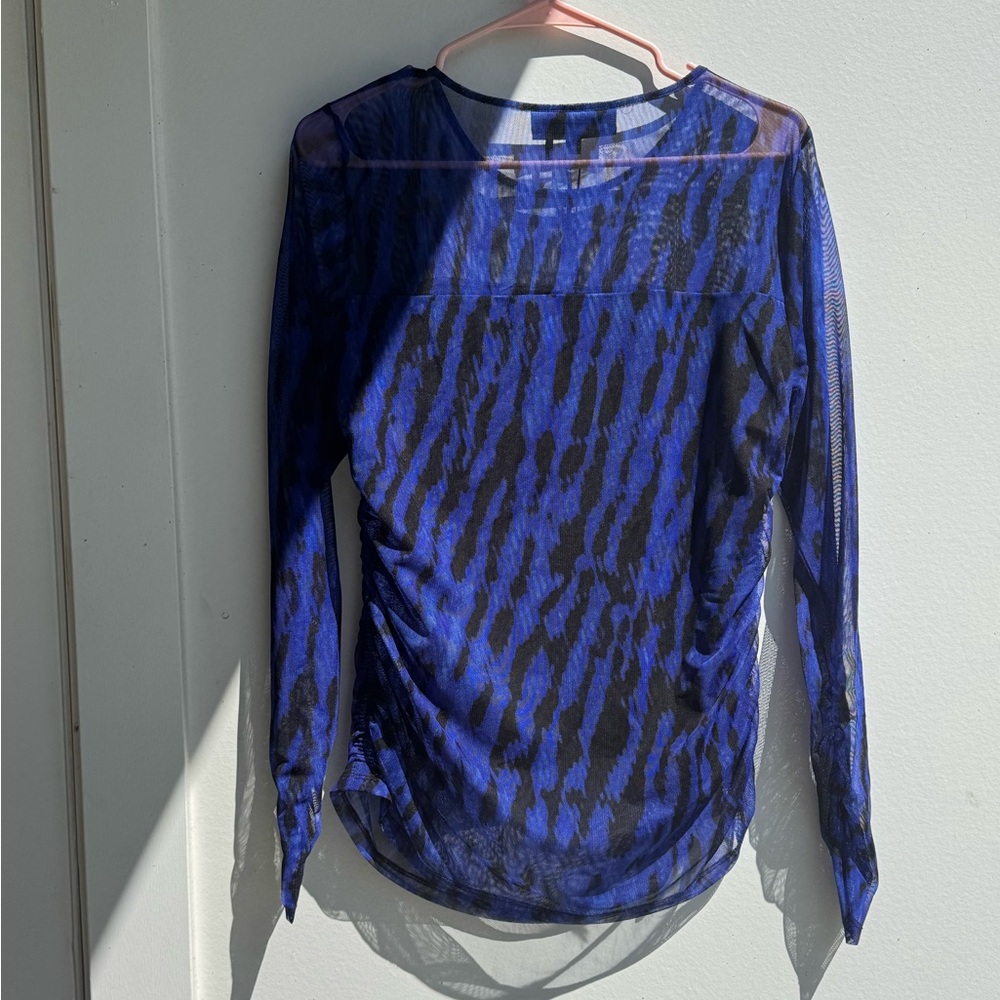 elegant blue and black DKNY shirt in size M.
